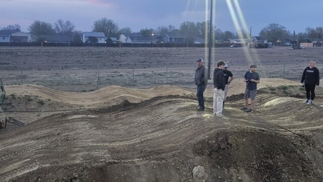 Team Dacono inspecting the track